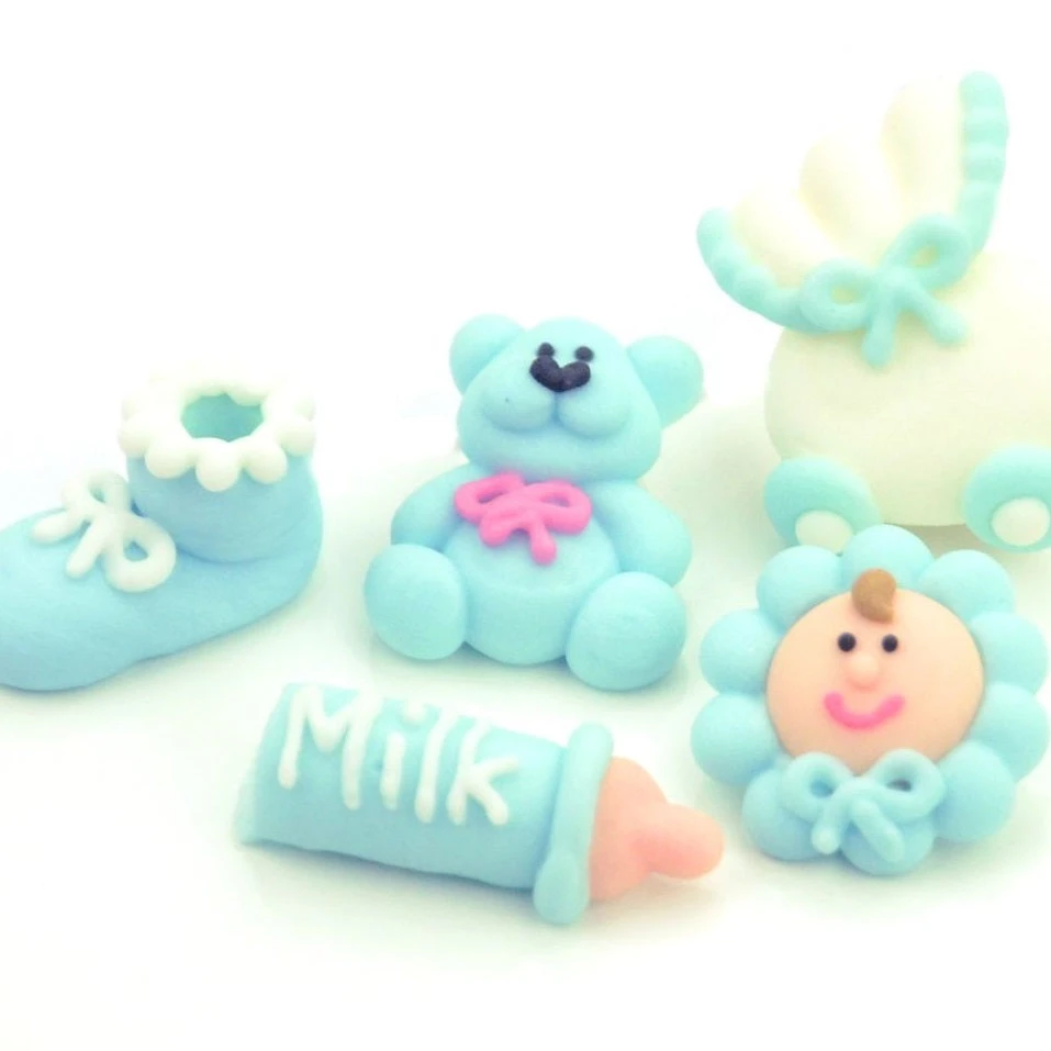 Taufenset Blau Zucker 5er Set