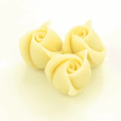 Marzipan-Rosen Klein Weiß 4 Stück