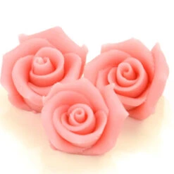 Marzipan-Rosen Mittel Rosa 4 Stück