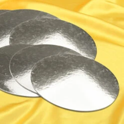 Cakecard Silber 25cm 3mm Stärke 5er Set