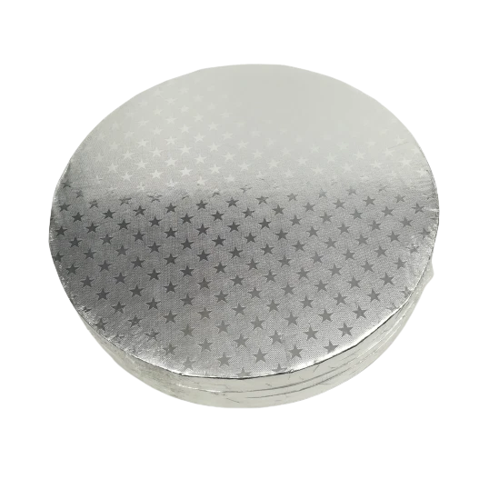 Sternenmuster Cakeboard Silber 30cm 12mm â Bild 2