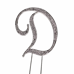 Strass Buchstabe D Groß Silber