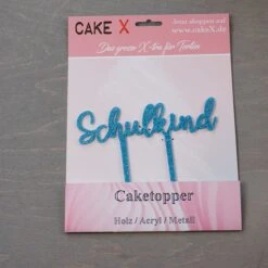 Schulkind Blau Glitzer