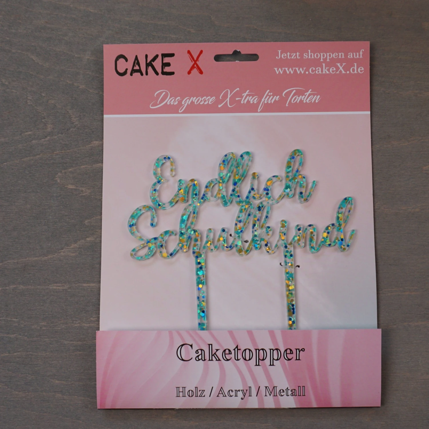 Endlich Schulkind Türkis, Grün, Gelb Gepunktet