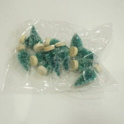 Mini Tannenbäumchen 12 Stück 4,5cm Grün Mit Schnee