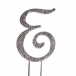 Strass Buchstabe E Groß Silber
