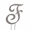 Strass Buchstabe F Groß Silber