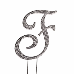 Strass Buchstabe F Groß Silber