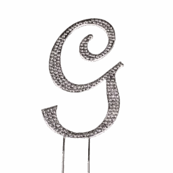 Strass Buchstabe G Groß Silber