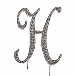 Strass Buchstabe H Groß Silber
