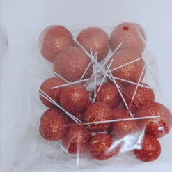 Deko Kugeln Set Glitzer Rot