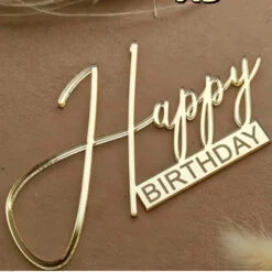 Happy Birthday Seitentopper Charme Gold