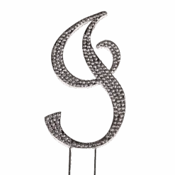 Strass Buchstabe I Groß Silber