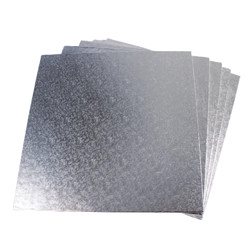 5x Cakeboard 30x30 Cm 12mm Silber