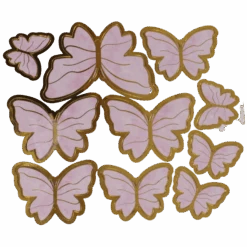 10 Schmetterlinge Rosa Oder Lila Mit Draht