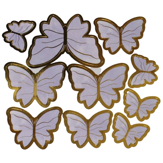 10 Schmetterlinge Rosa Oder Lila Mit Draht – Bild 2