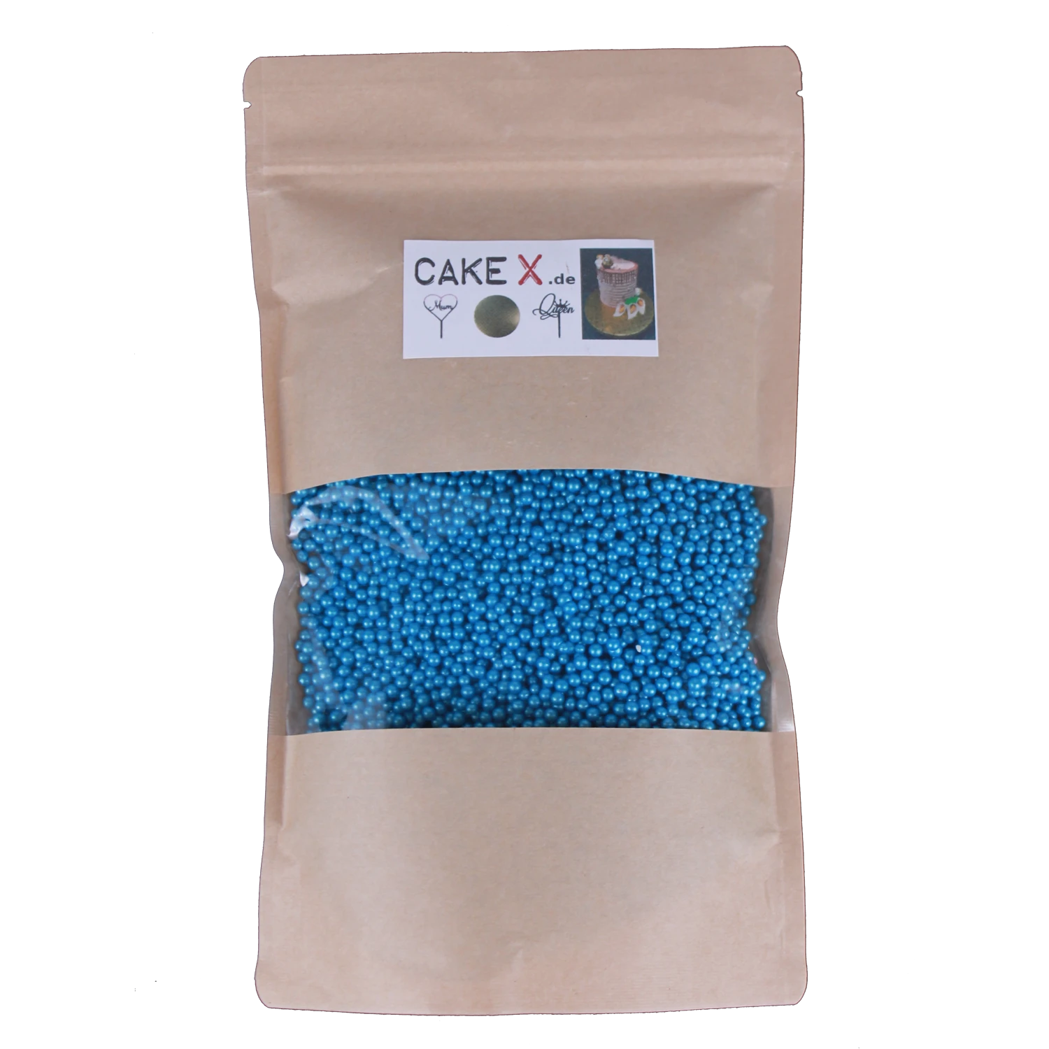 Zuckerperlen 4mm 500g Blau