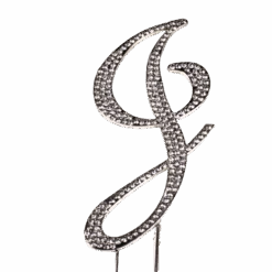 Strass Buchstabe J Groß Silber
