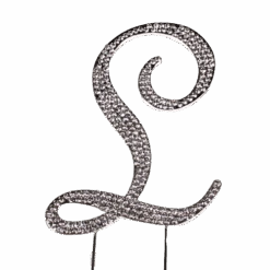Strass Buchstabe L Groß Silber