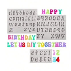 Mould Buchstaben Und Zahlen 3er Set