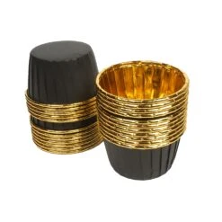 Elegante Muffinförmchen In Gold-Schwarz – Für Stilvolle Anlässe