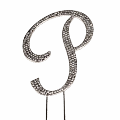 Strass Buchstabe P Groß Silber