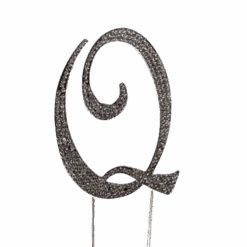 Strass Buchstabe Q Groß Silber