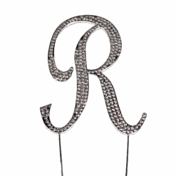 Strass Buchstabe R Groß Silber