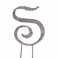 Strass Buchstabe S Groß Silber