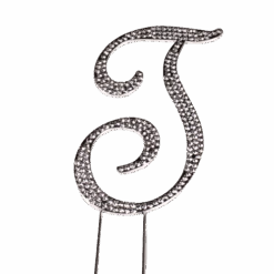 Strass Buchstabe T Groß Silber
