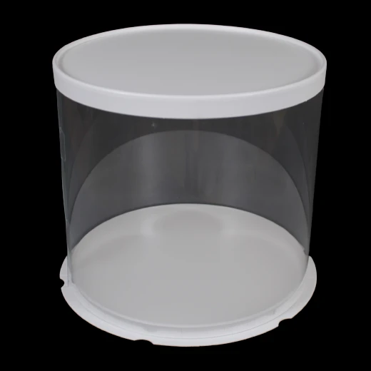 Tortenbox 26,5cm X 26,5cm X 24cm Transparent Rund