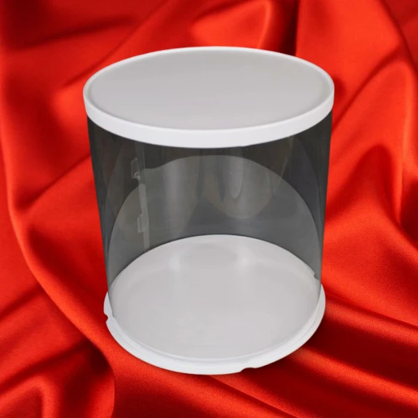 Tortenbox 31,5cm X 31,5cm X 46cm Transparent Rund â Bild 2