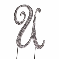 Strass Buchstabe U Groß Silber
