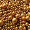 Zuckerperlen Antikgold Mix 3,4,5,7,10mm 100g