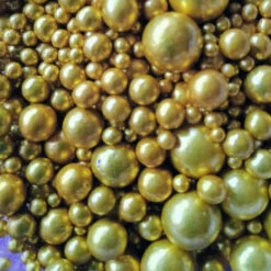 Zuckerperlen Gelbgold Mix 3,4,5,7,10mm 100g