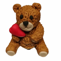 Knuddelbär Mit Herz Modelliert Braun