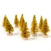 Mini Tannenbäumchen 12 Stück 4,5cm Gold Glitzer