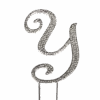 Strass Buchstabe Y Groß Silber