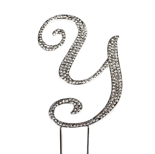 Strass Buchstabe Y Groß Silber