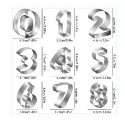 Ausstechset Zahlen 9teilig Groß