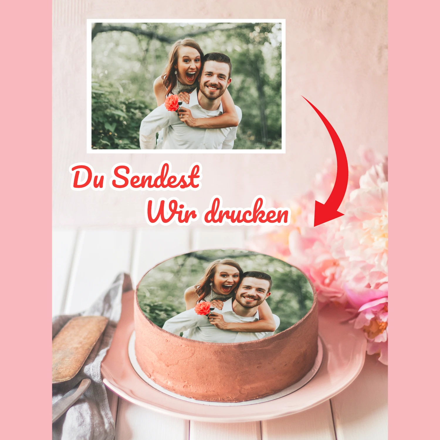 Burn Away Torte ( 1x Fondantpapier + 1x Waferpaper Zum AnzĂŒnden ) â Bild 2