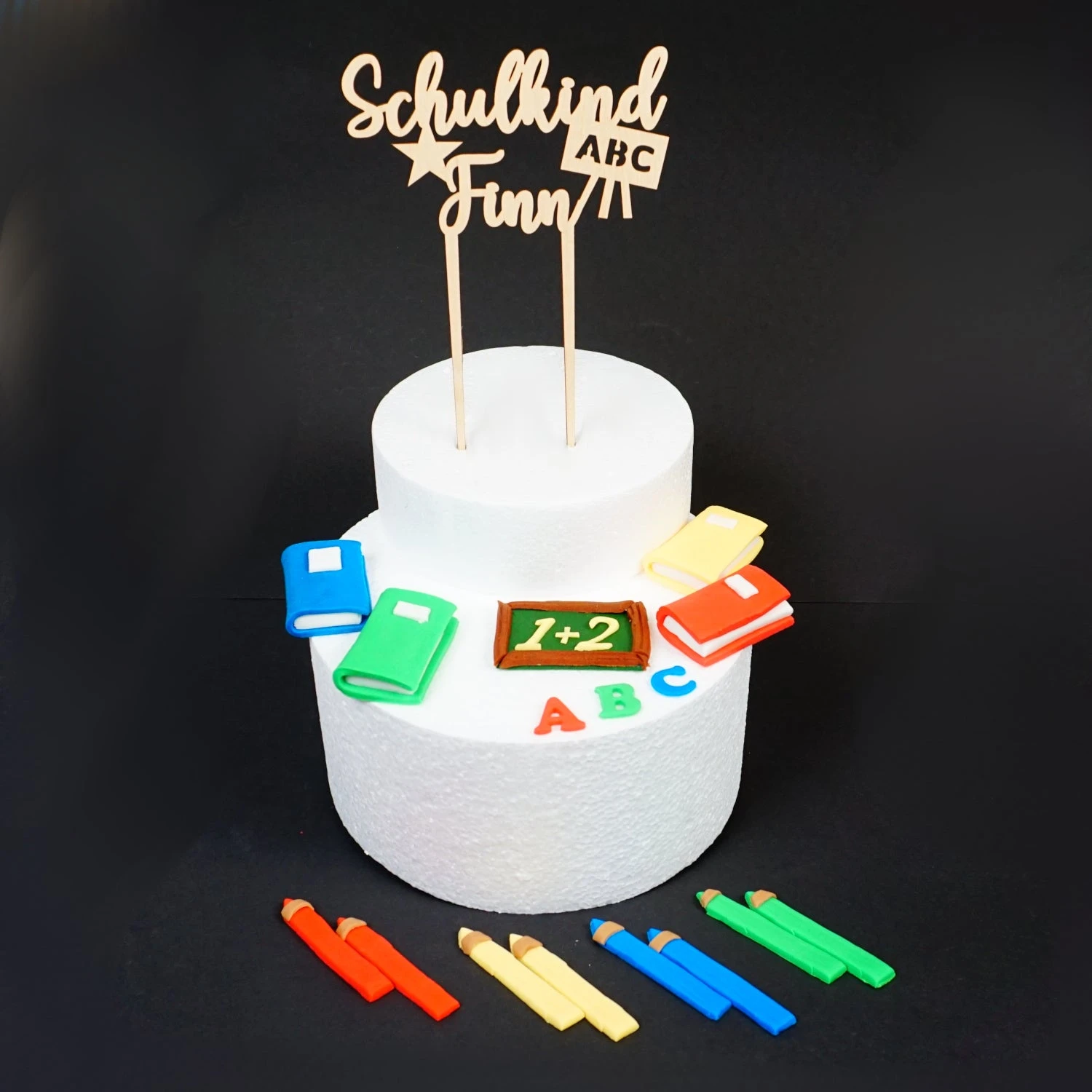 Einschulungsdeko Set 4 / Dekoration Mit Personalisiertem Caketopper