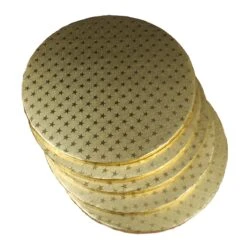 5er Cakeboards 30cm 13mm Gold Sternen