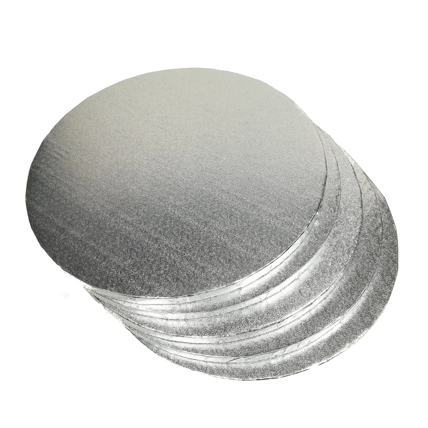 10x Cakeboards In Silber 30cm 12mm StÀrke ( Glatter Rand )