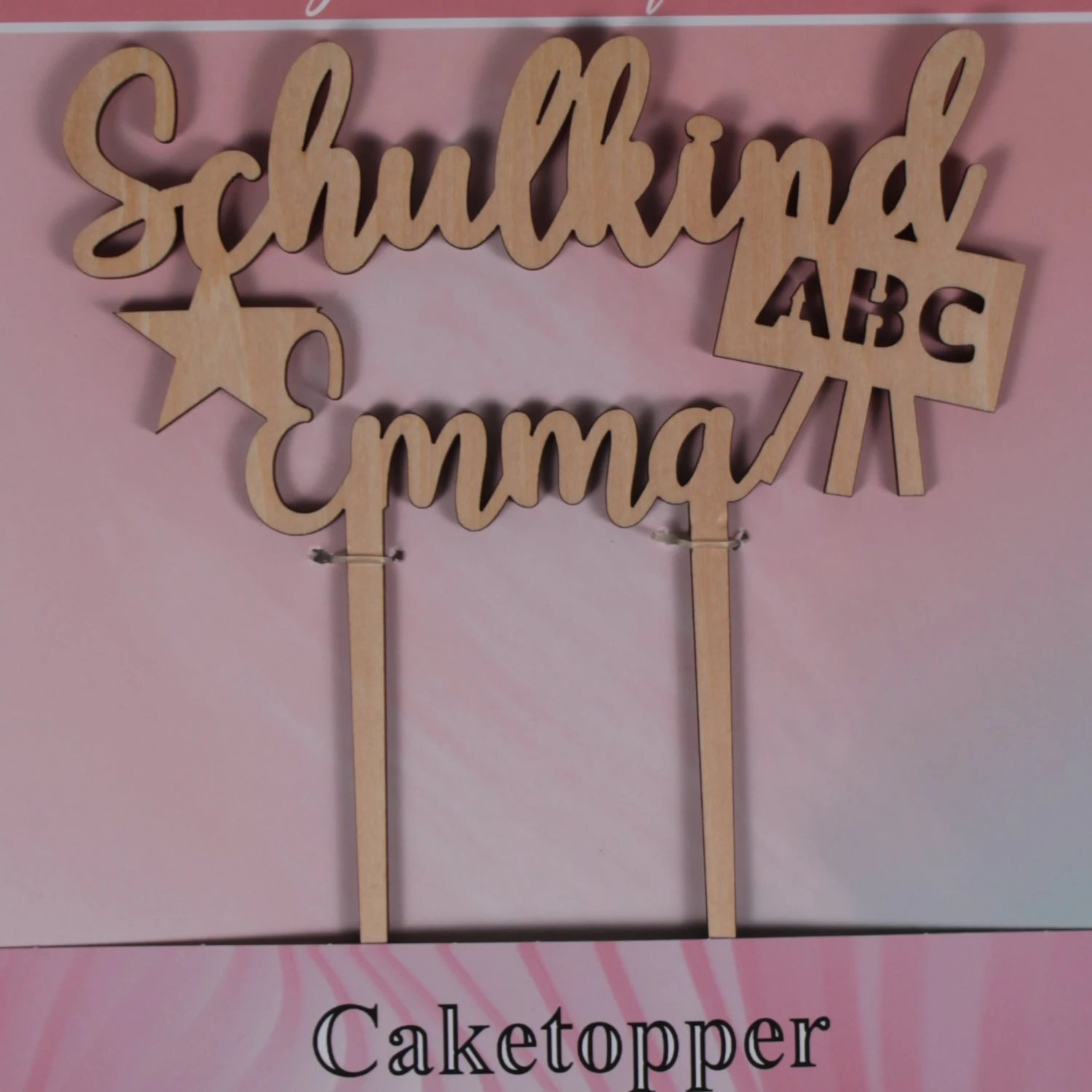 Personalisierte Schulkind Caketopper – Bild 2