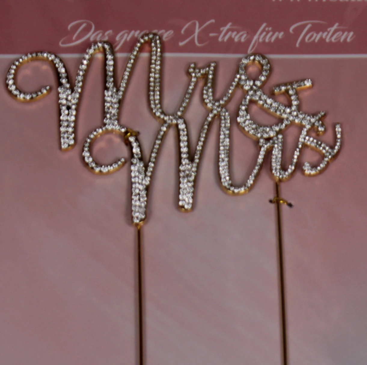 Mr&Mrs Caketopper Strass Gold Oder Silber – Bild 3