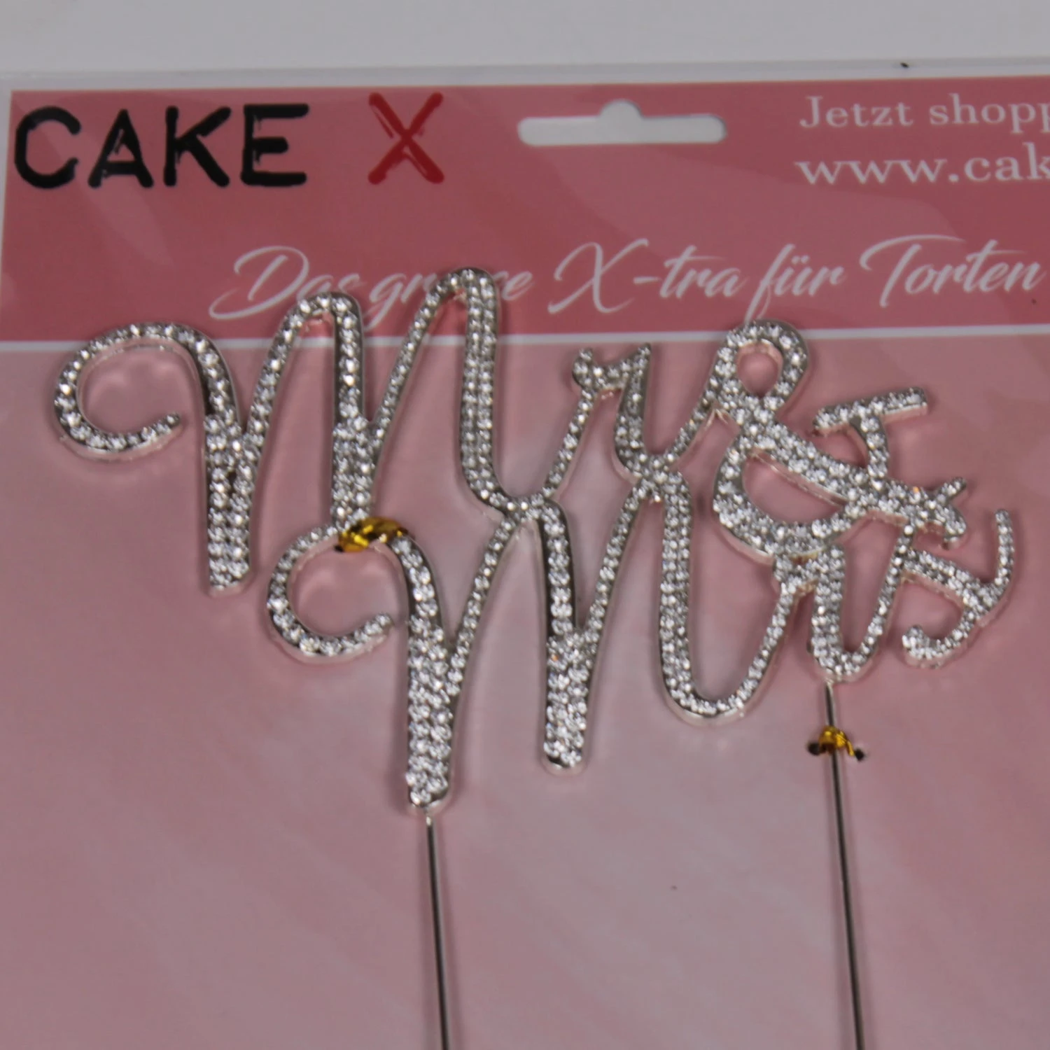 Mr&Mrs Caketopper Strass Gold Oder Silber – Bild 4