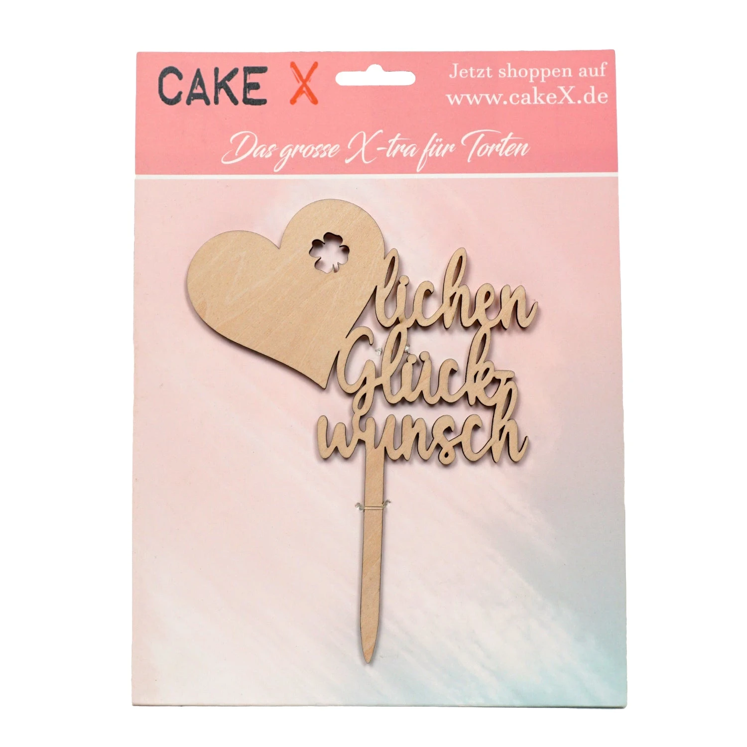 Herzlichen Glückwunsch Mit Kleeblatt Holz