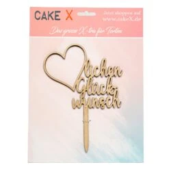 Herzlichen Glückwunsch Mit Großem Herz Aus Holz