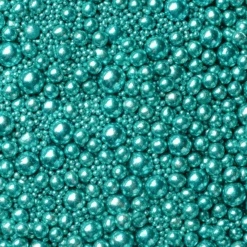 Zuckerperlen, Metallic Türkis, 3,4,5,7,10mm 100g